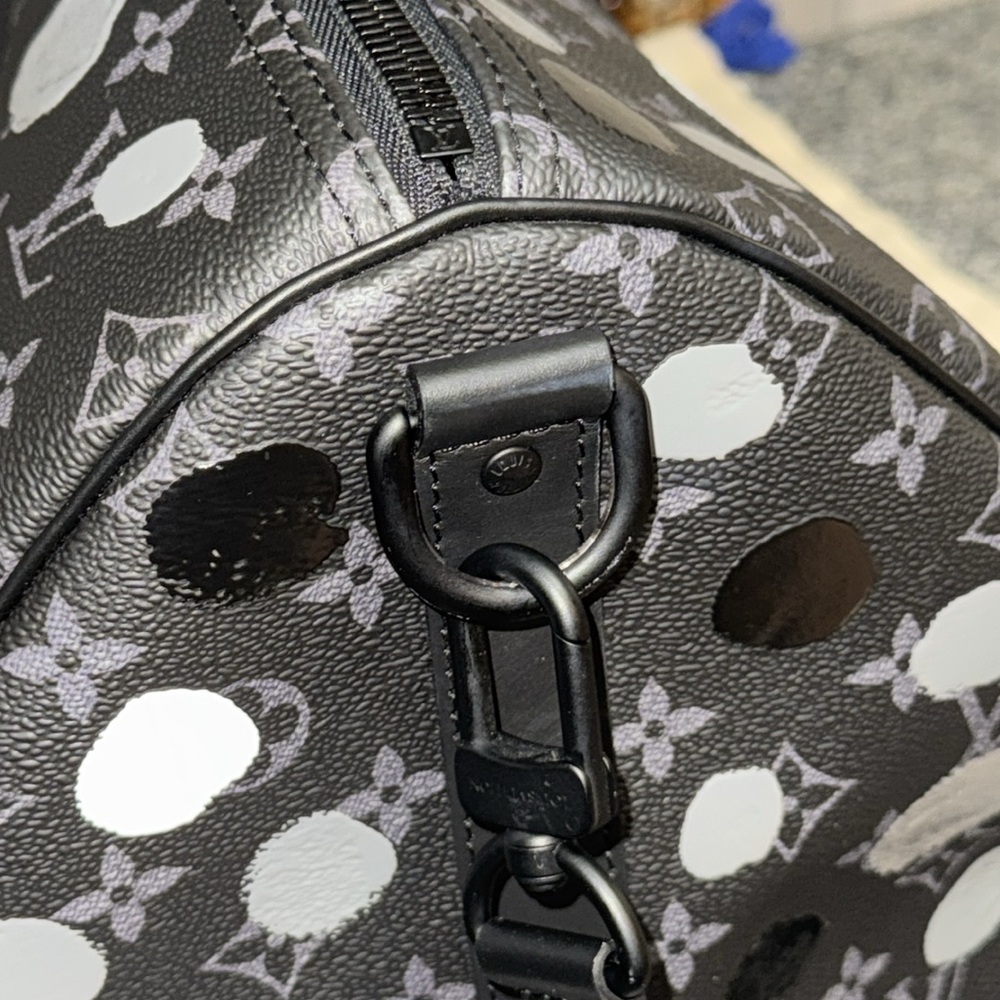 Louis Vuitton kusama eclipse monogram dots keepall 55 Travel duffle Bag suitcase - Picture 8 of 16